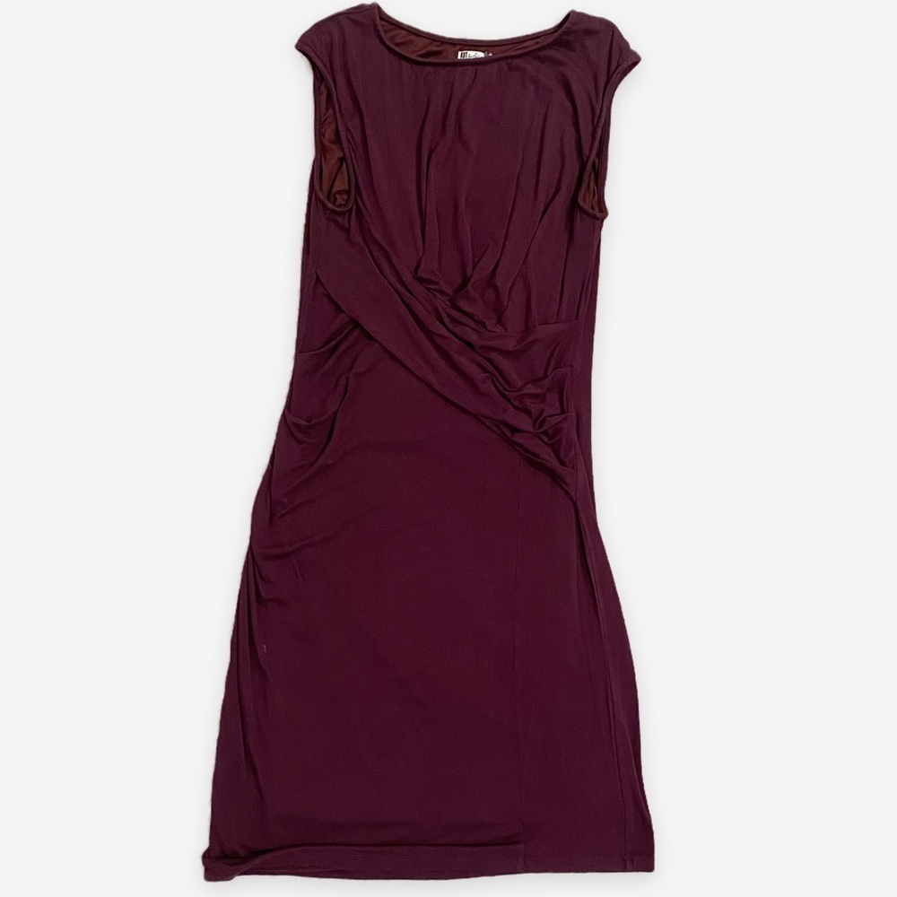 Kut From The Kloth | Mollie Dress Knee Length Spandex Ruched Purple Size 10 - Picture 6 of 7